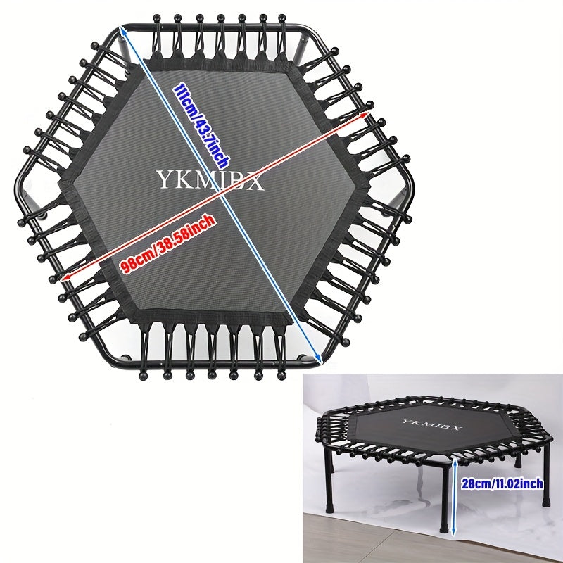 NNETM Hexagonal Fitness Trampoline Quiet Bounce Home Gym