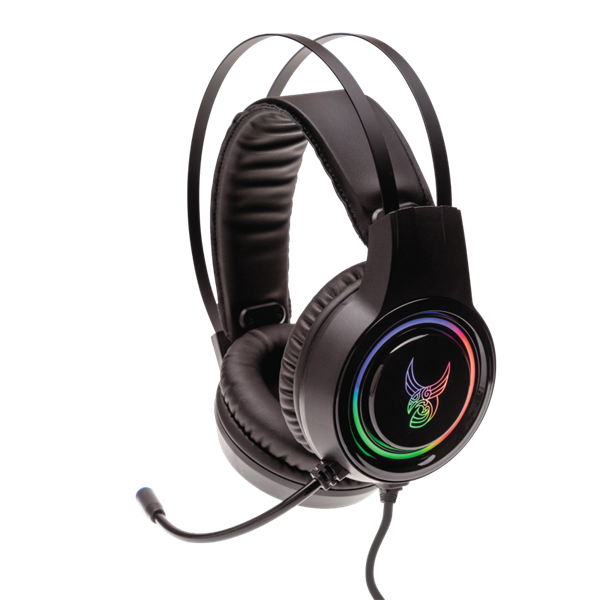 L33T Gaming GJALLARHORN 50mm RGB Gaming Fejhallgató Fekete