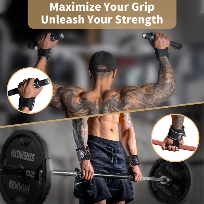 NNETM D-Ring Lifting Straps Wrist Support