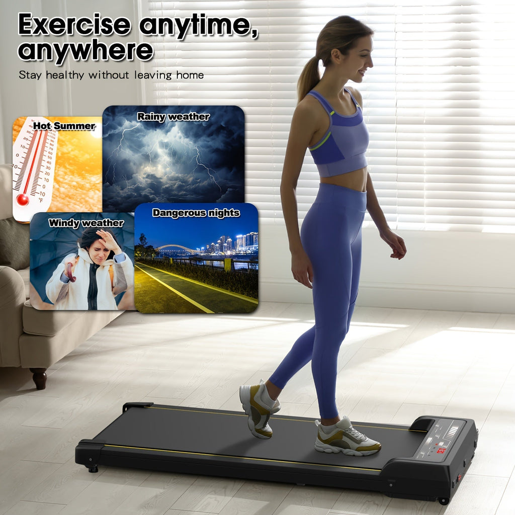 NNETM Under Desk Walking Pad - Home Gym Office Fitness Equipment(Black)