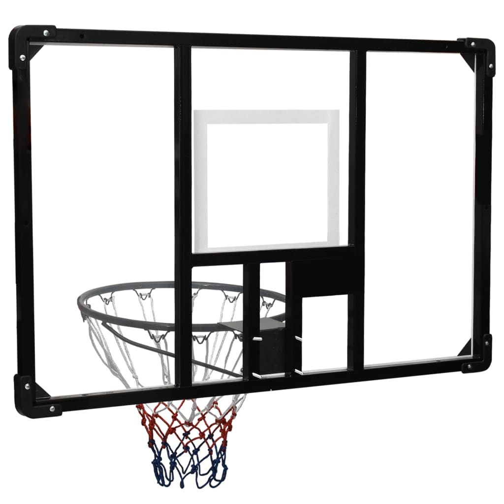 NNEVL Basketball Backboard Transparent 106x69x3 cm Polycarbonate