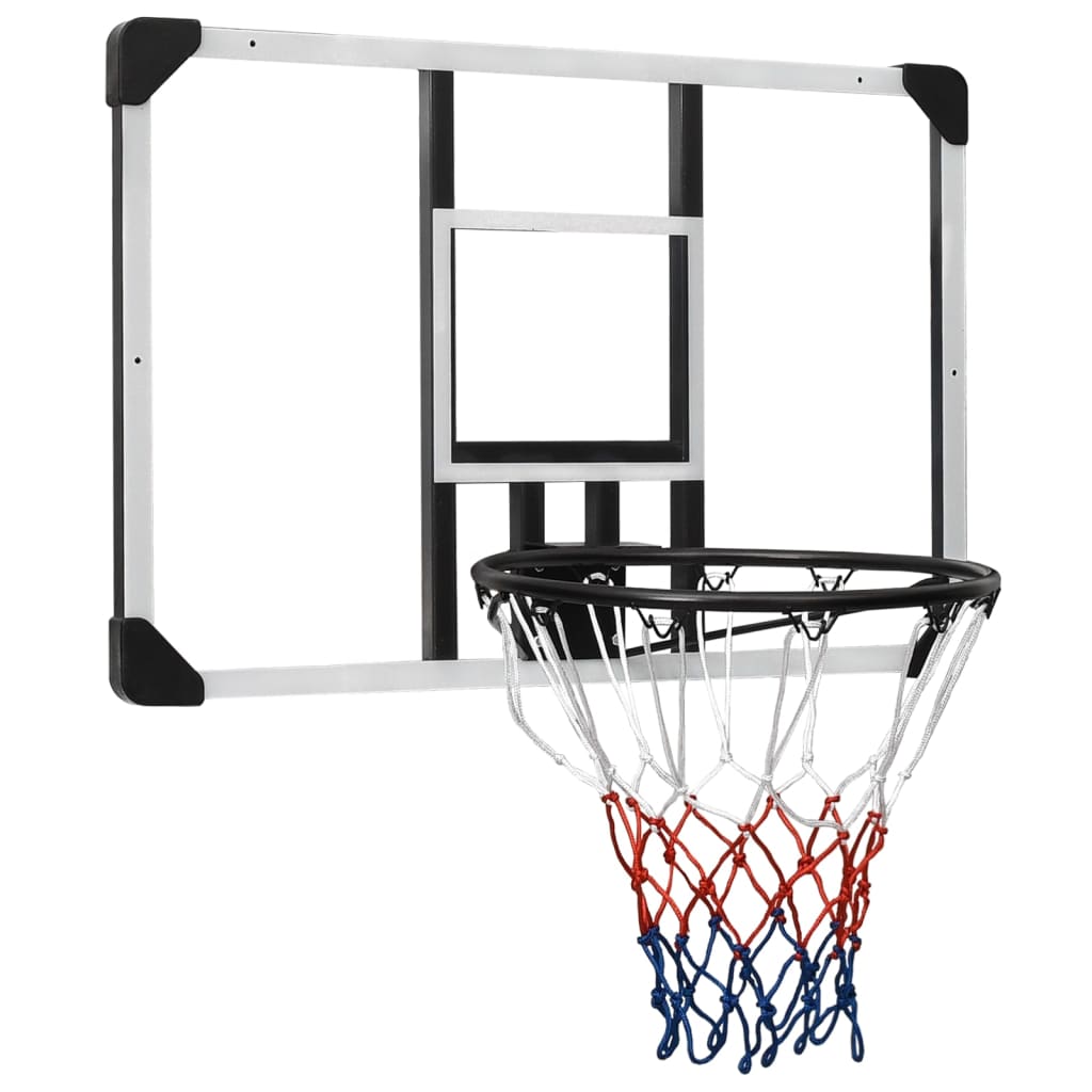 NNEVL Basketball Backboard Transparent 90x60x2.5 cm Polycarbonate