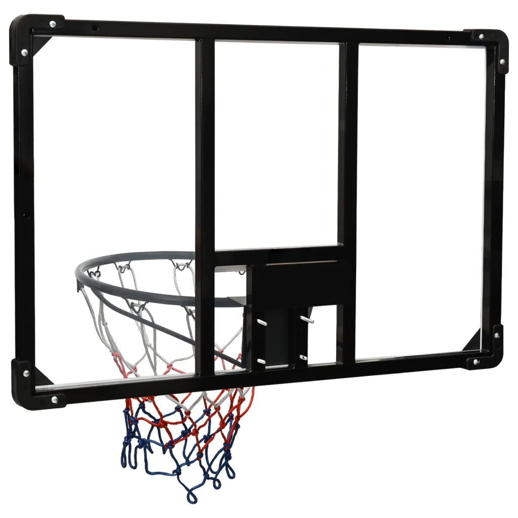 NNEVL Basketball Backboard Transparent 90x60x2.5 cm Polycarbonate