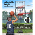 NNEDSZ Adjustable Portable Basketball Stand Hoop System Rim