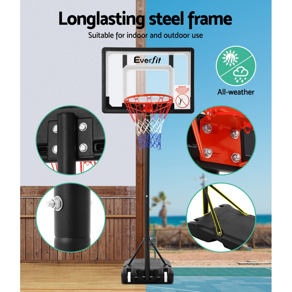 NNEDSZ Adjustable Portable Basketball Stand Hoop System Rim