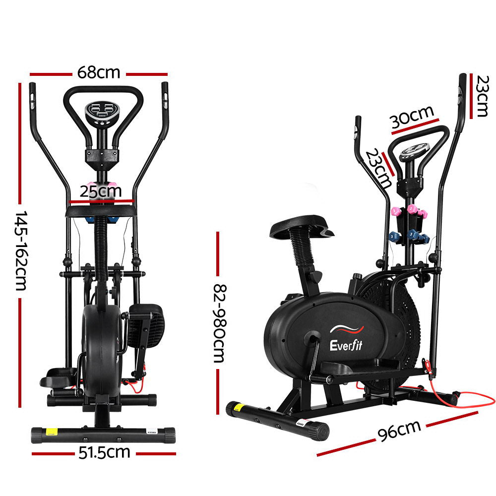 NNEDSZ 6in1 Elliptical Cross Trainer Exercise Bike Bicycle Home Gym Fitness Machine Running Walking