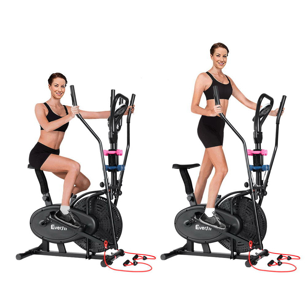 NNEDSZ 6in1 Elliptical Cross Trainer Exercise Bike Bicycle Home Gym Fitness Machine Running Walking