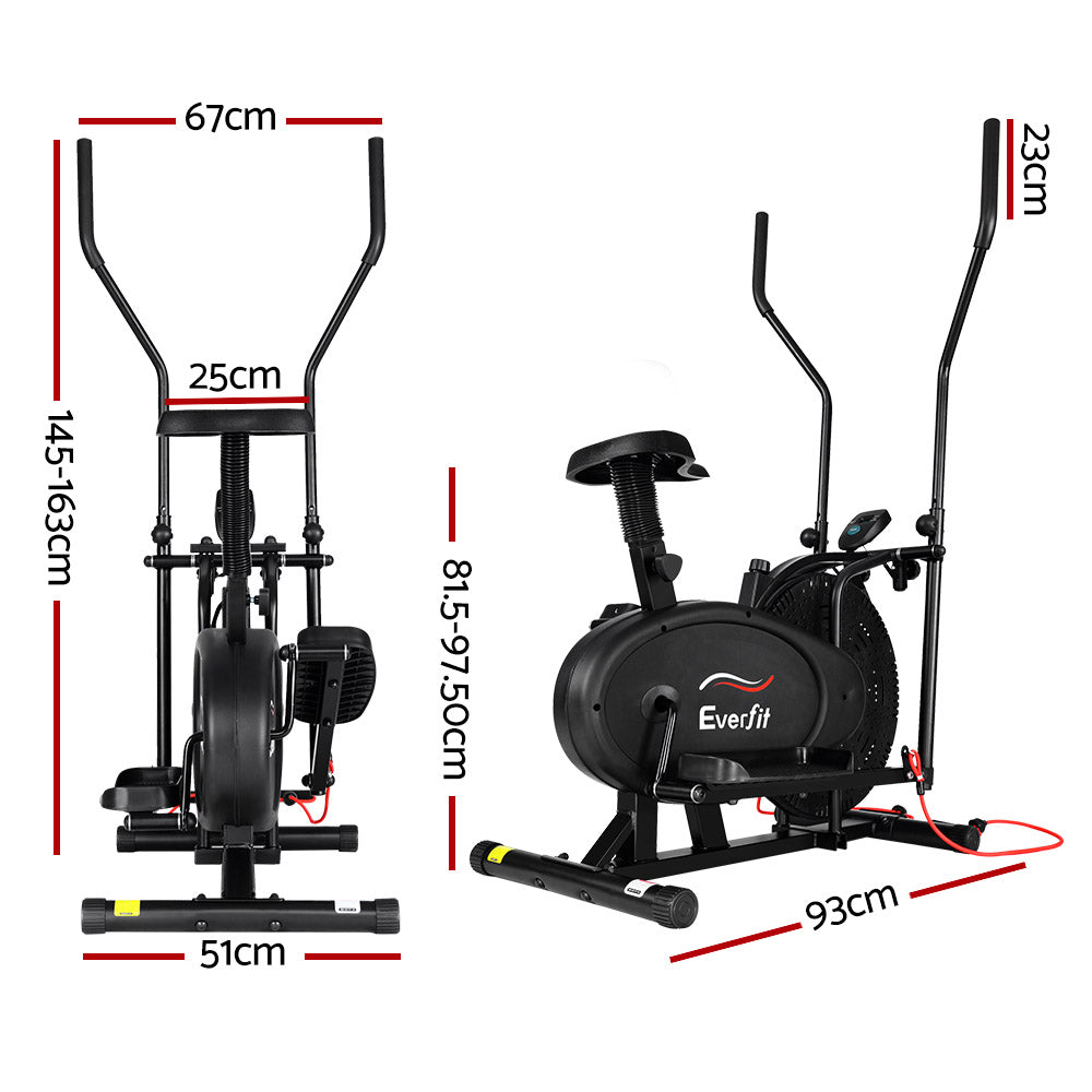 NNEDSZ 4in1 Elliptical Cross Trainer Exercise Bike Bicycle Home Gym Fitness Machine Running Walking