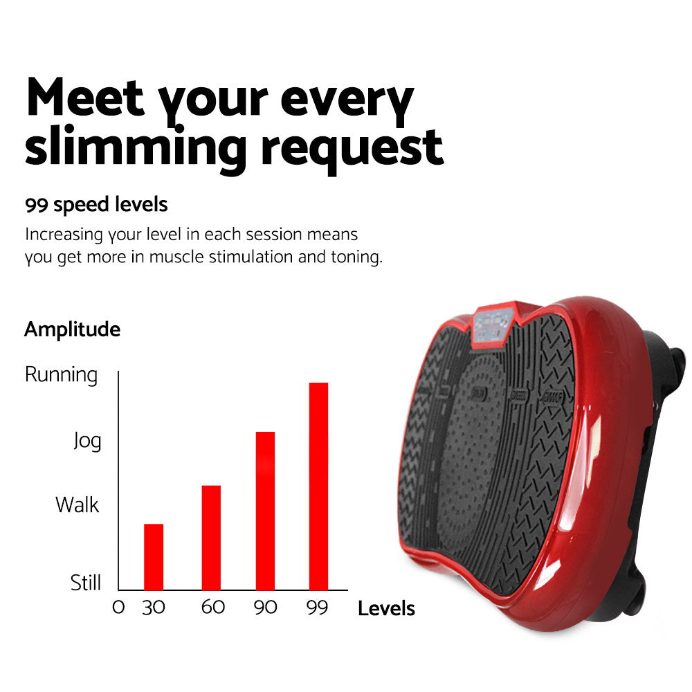 NNEDSZ Vibration Machine Plate Platform Body Shaper Home Gym Fitness Maroon