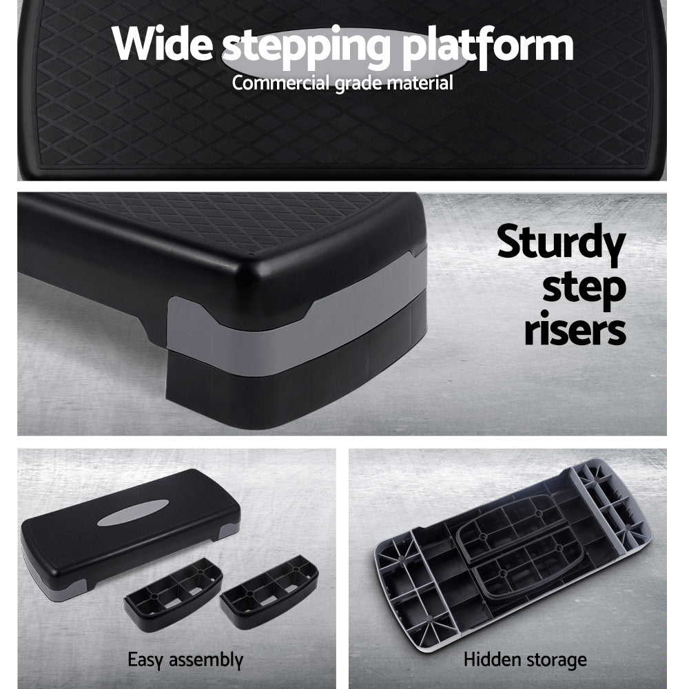NNEDSZ Aerobic Step Exercise Stepper Steps Home Gym Fitness Block Bench Riser