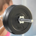 NNEDSZ 28KG Barbell Weight Set Plates Bar Bench Press Fitness Exercise Home Gym 168cm