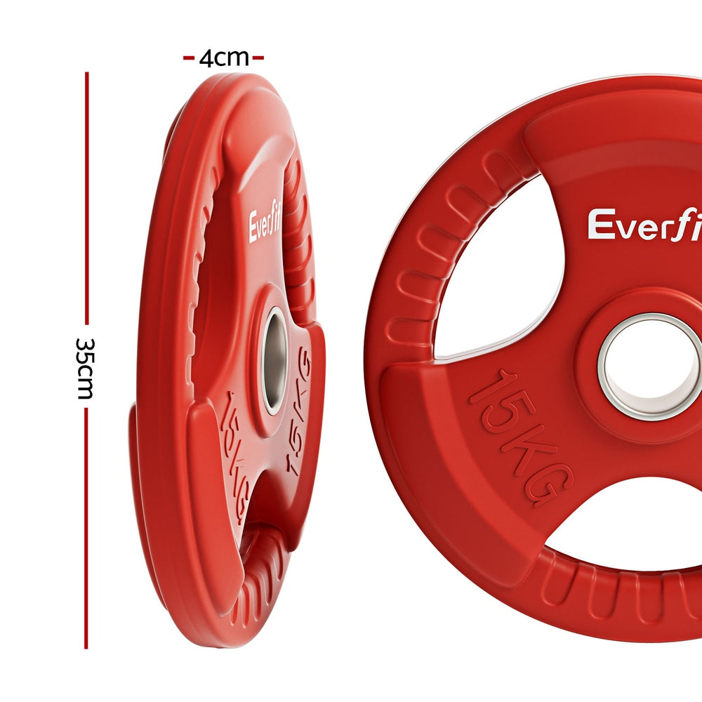 NNEDSZ Weight Plates Standard 15kgx2 Dumbbell Barbell Plate Weight Lifting Home Gym Red