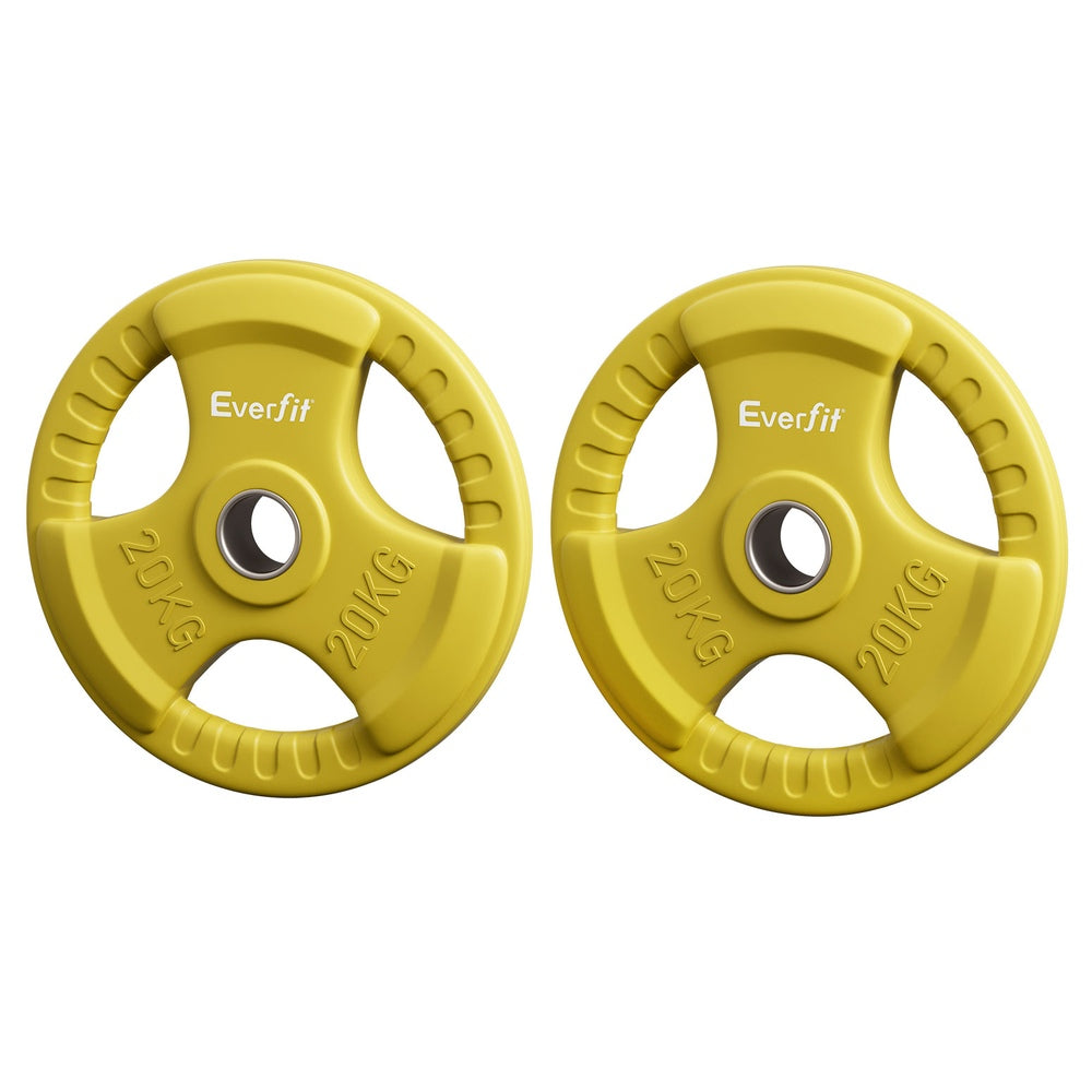 NNEDSZ Weight Plates Standard 20kgx2 Dumbbell Barbell Plate Weight Lifting Home Gym Yellow