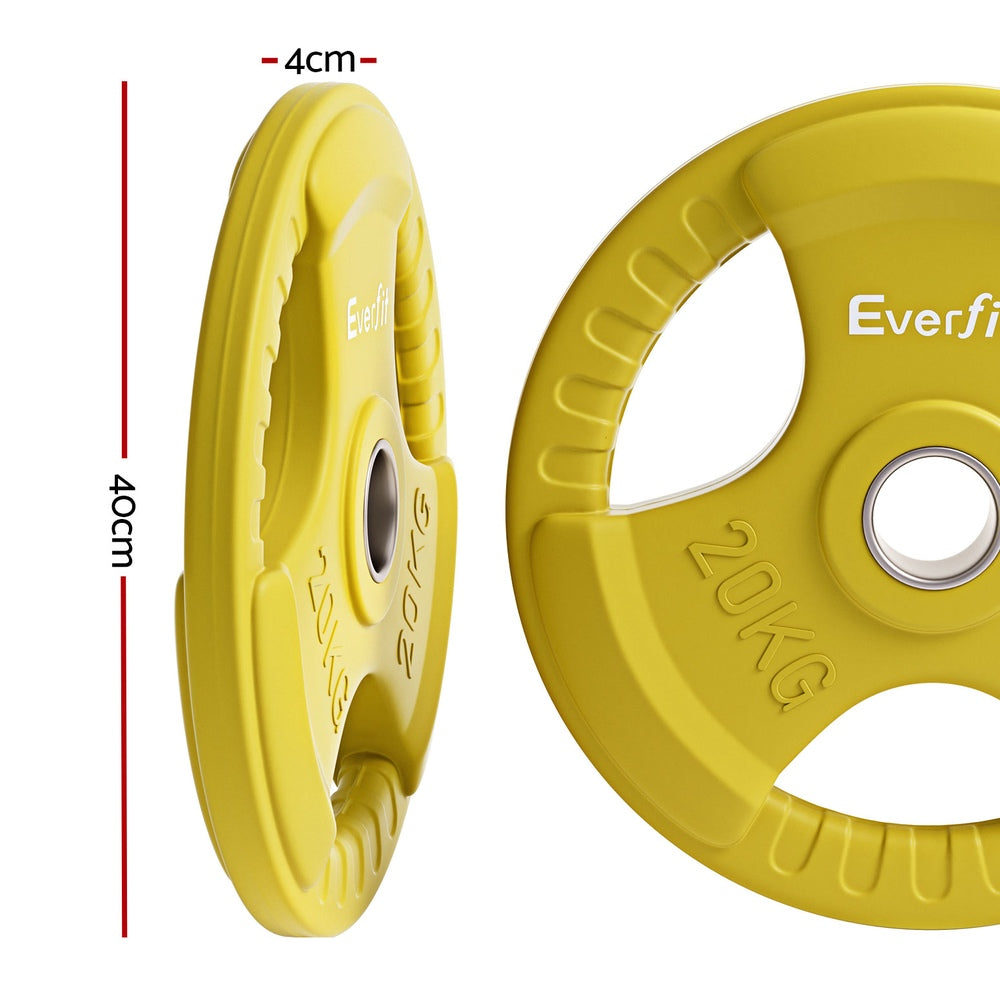NNEDSZ Weight Plates Standard 20kgx2 Dumbbell Barbell Plate Weight Lifting Home Gym Yellow