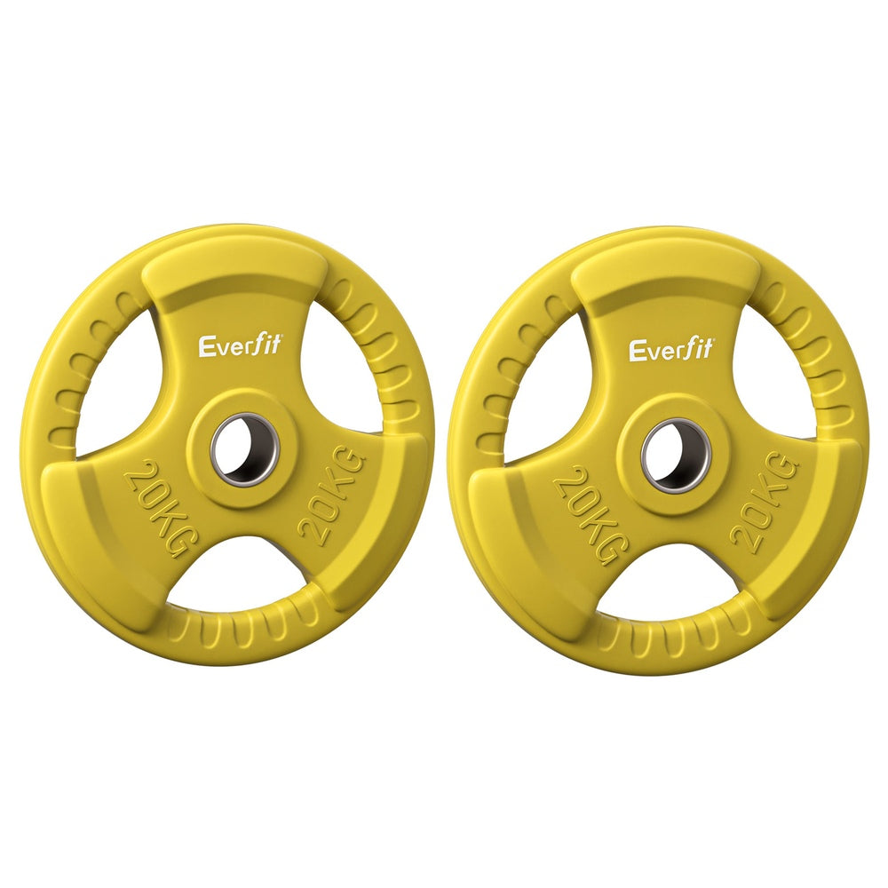 NNEDSZ Weight Plates Standard 20kgx2 Dumbbell Barbell Plate Weight Lifting Home Gym Yellow