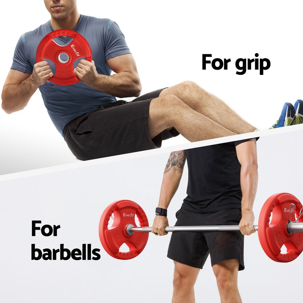 NNEDSZ Barbells Set 36kg 120cm Dumbbell Barbell Plate Weight Lifting Home Gym Red Lifting