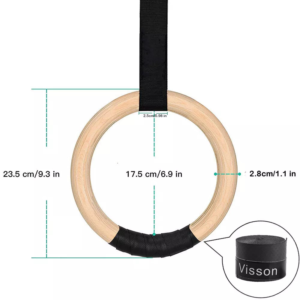 Sports Wood Gymnastic Rings