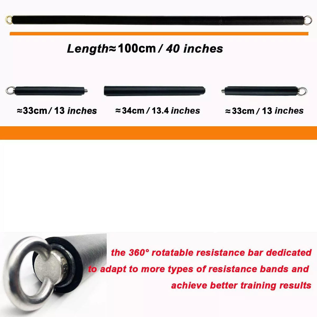 NNEOBA Home Gym Resistance Bands Set with Workout Bar