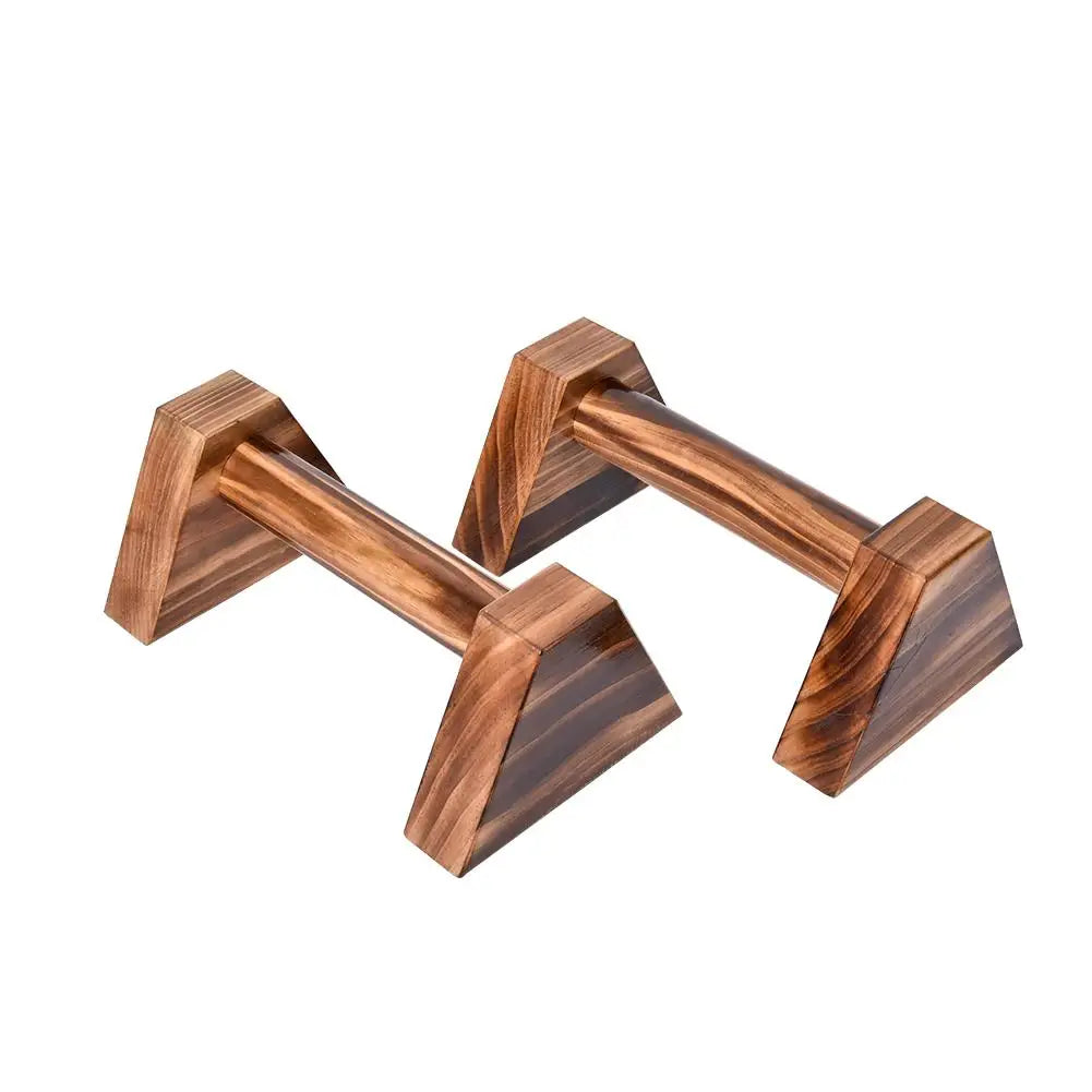 Wooden Push-Up Stands - Gym Exercise Bars for Chest Training