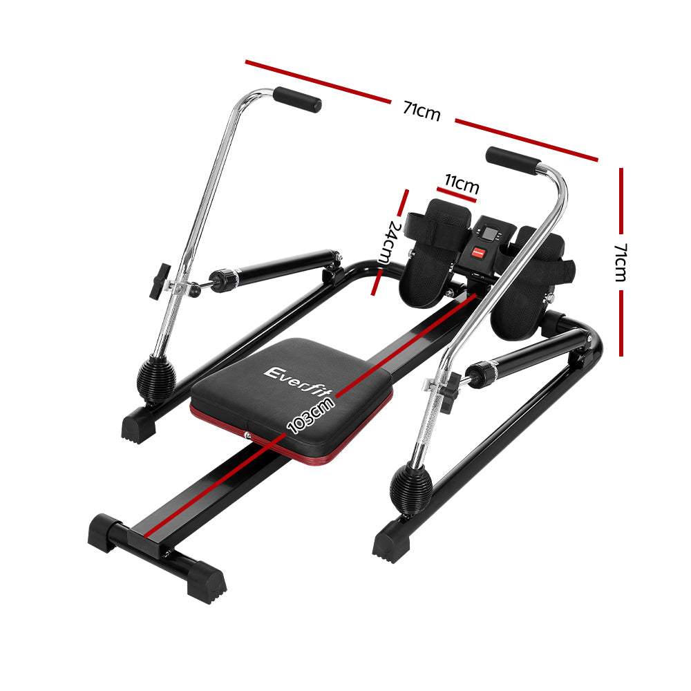 NNEDSZ Rowing Machine 12 Levels Hydraulic Rower Fitness Gym Home Cardio