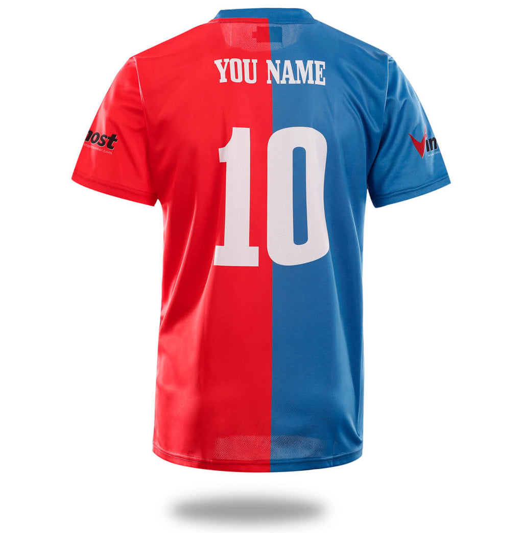 Vimost Sports Red Blue Soccer Shirts