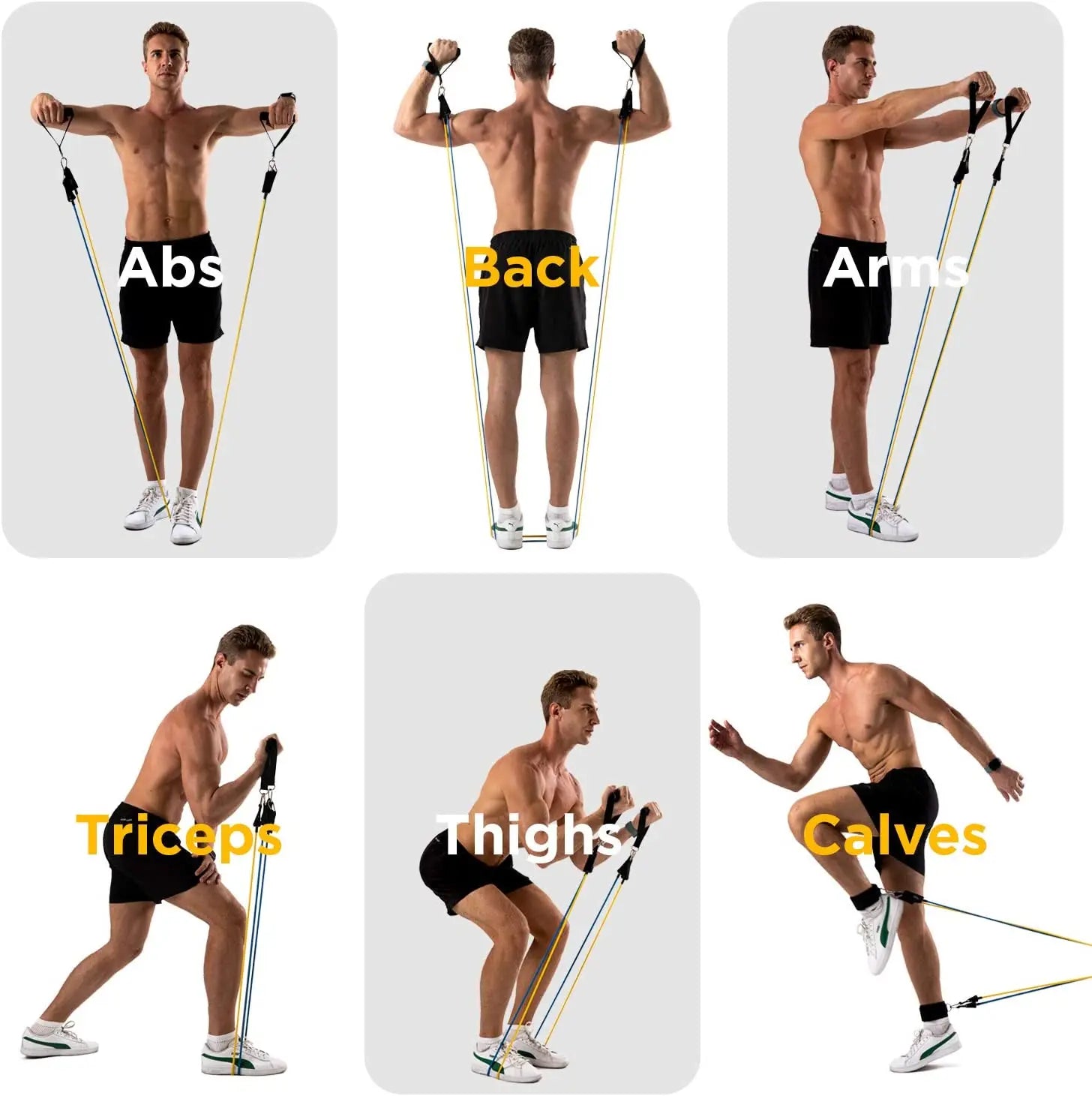 NNEOBA 300lb Booty Resistance Band Set with Dumbbell Harness - Home Gym Workout