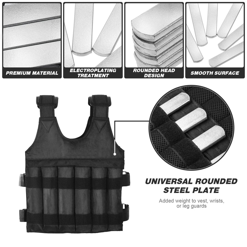 NNEOBA Adjustable Stainless Steel Weight Plates for Gym fitness