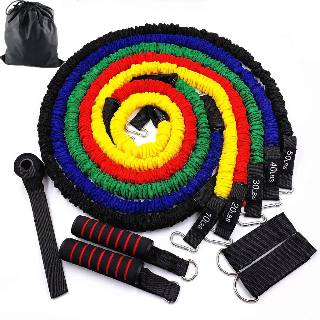 NNEOBA 150lbs Resistance Bands Set - 11pc Home Gym Equipment
