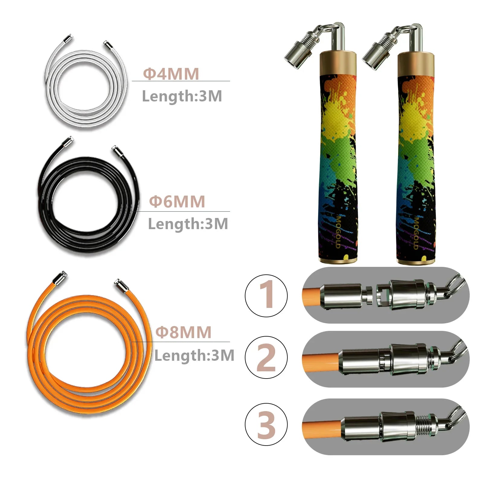 NNEOBA Adjustable Crossfit Jump Rope – Professional Fitness Speed Rope for Gym & Training