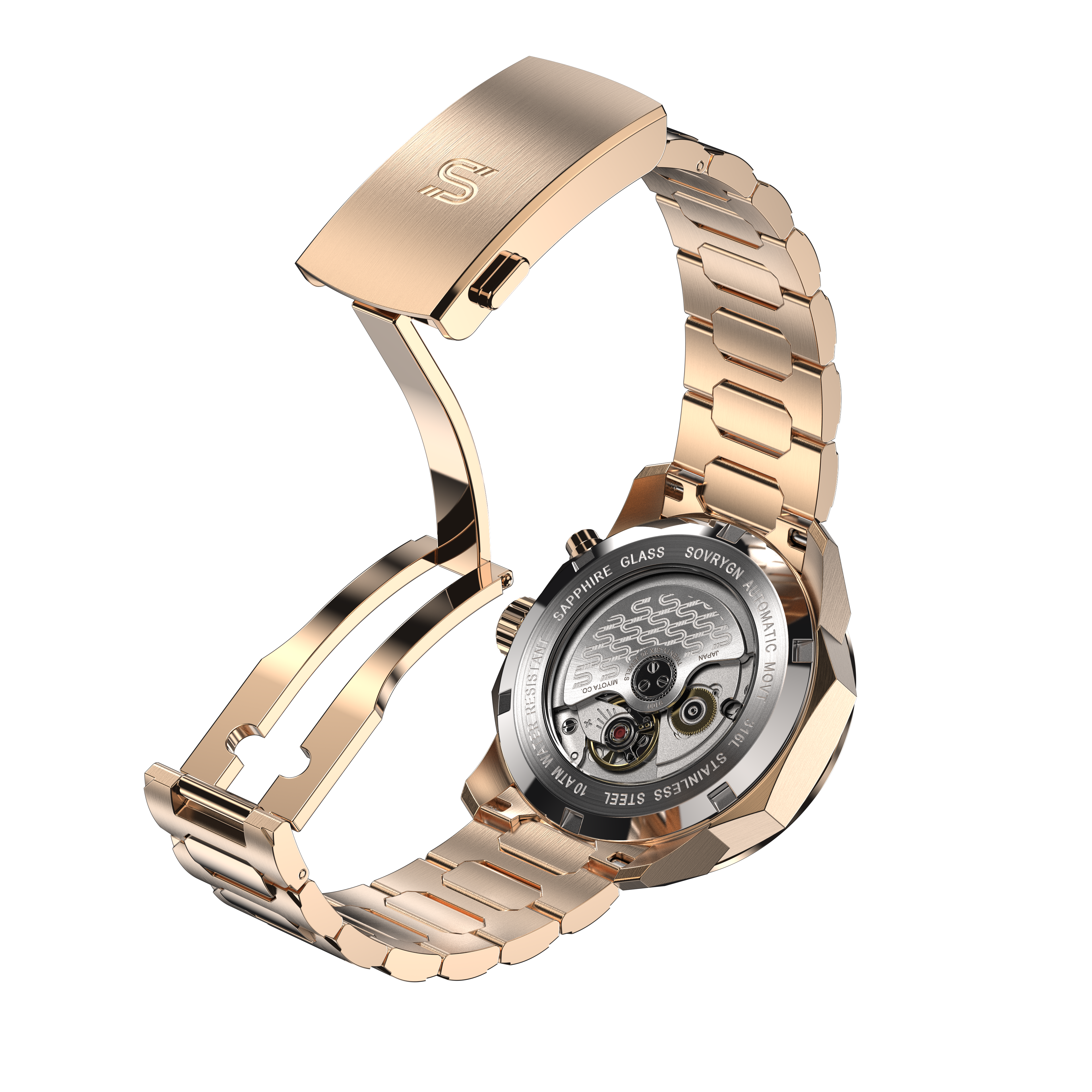 SOVRYGN Calendar Rose - White Watch