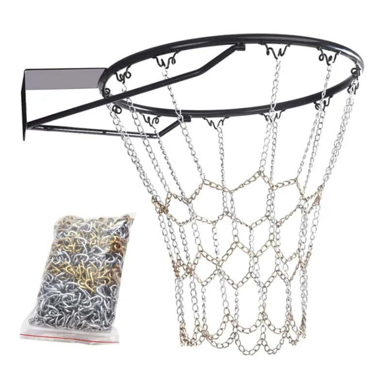 NNEOBA Durable Galvanized Steel Chain Basketball Net for Outdoor Classic Sport