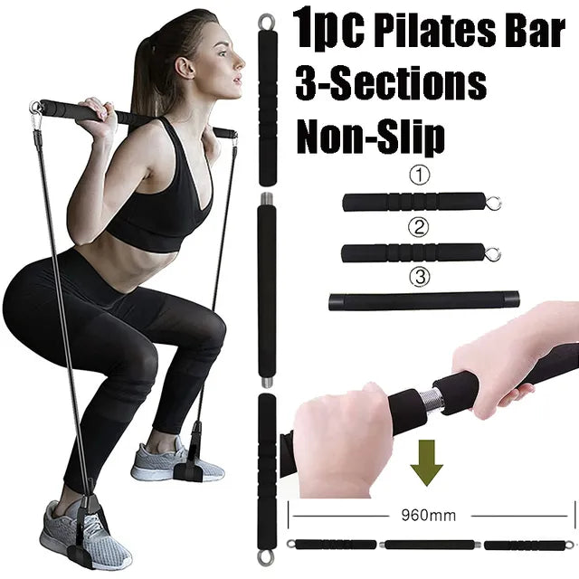 NNEOBA Home Gym Resistance Bands Set with Workout Bar