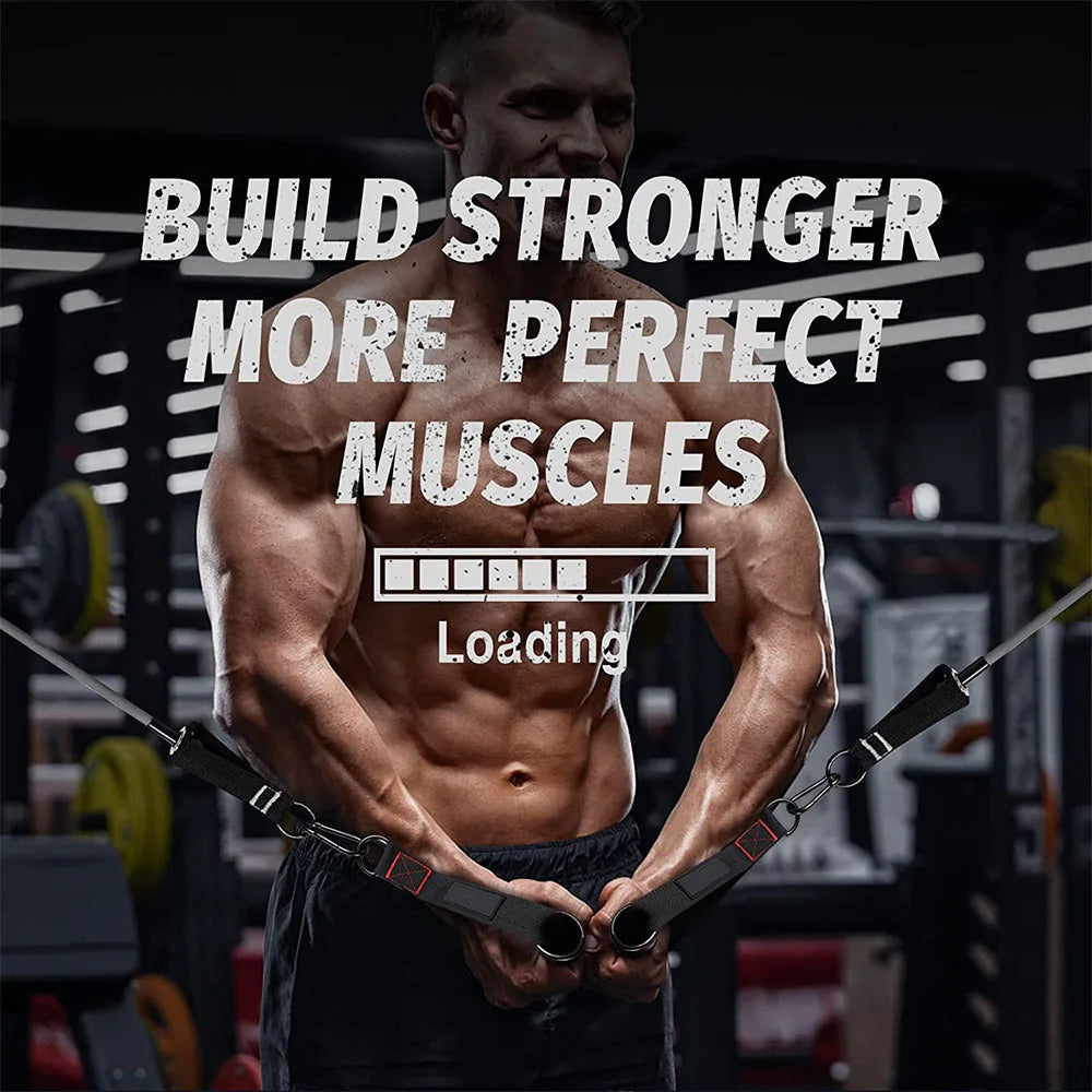 NNEOBA Heavy-Duty D-Ring Gym Handles with Hook for Home Workouts