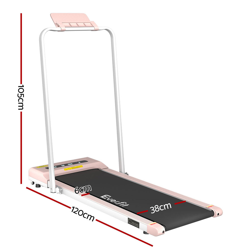 NNEDSZ Treadmill Electric Walking Pad Under Desk Home Gym Fitness 380mm Pink