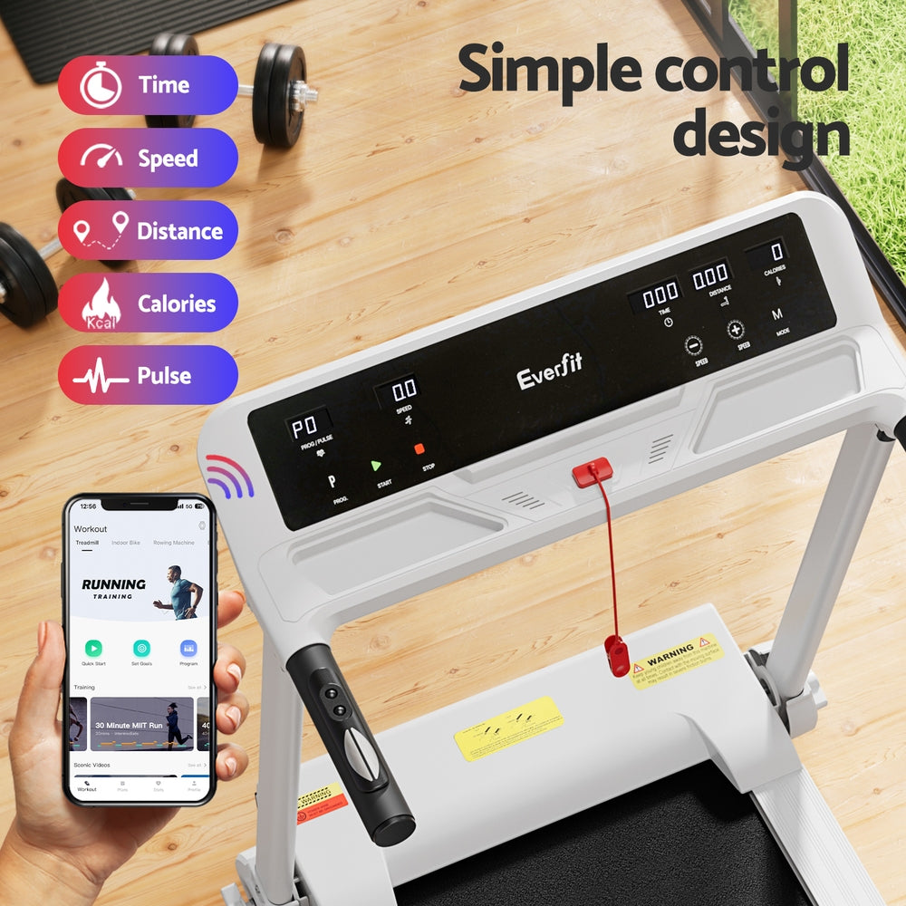 NNEDSZ Treadmill Electric Home Gym Fitness Exercise Knob Foldable 450mm White
