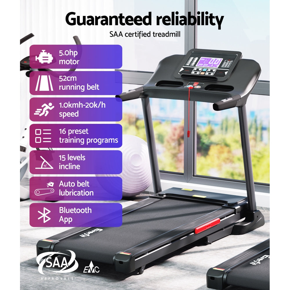 NNEDSZ Treadmill Electric Auto Incline Home Gym Fitness Exercise Machine 520mm