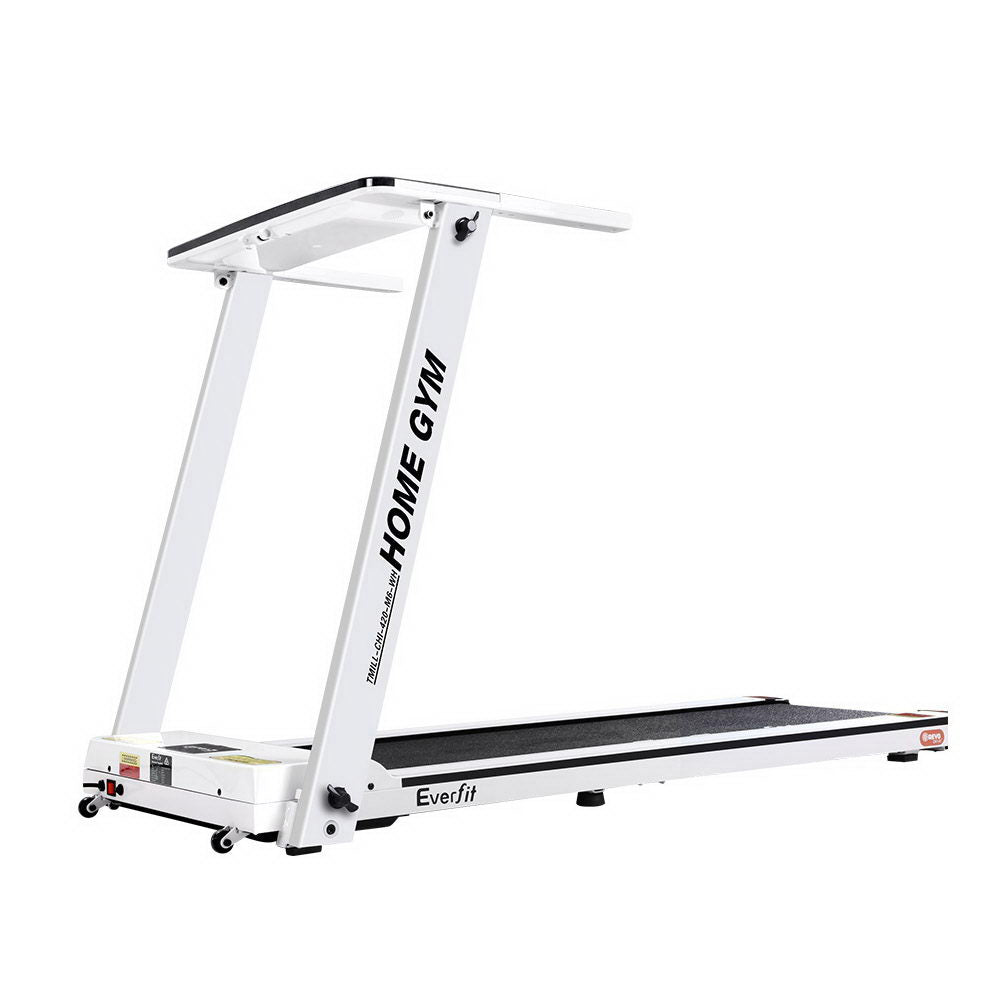NNEDSZ Electric Treadmill Home Gym Exercise Running Machine Fitness Equipment Compact Fully Foldable 420mm Belt White