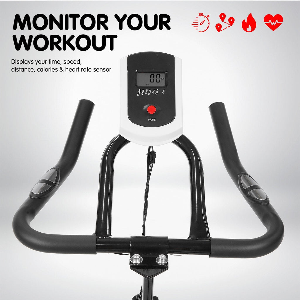 NNEDSZ Home Gym Flywheel Exercise Spin Bike - Blue