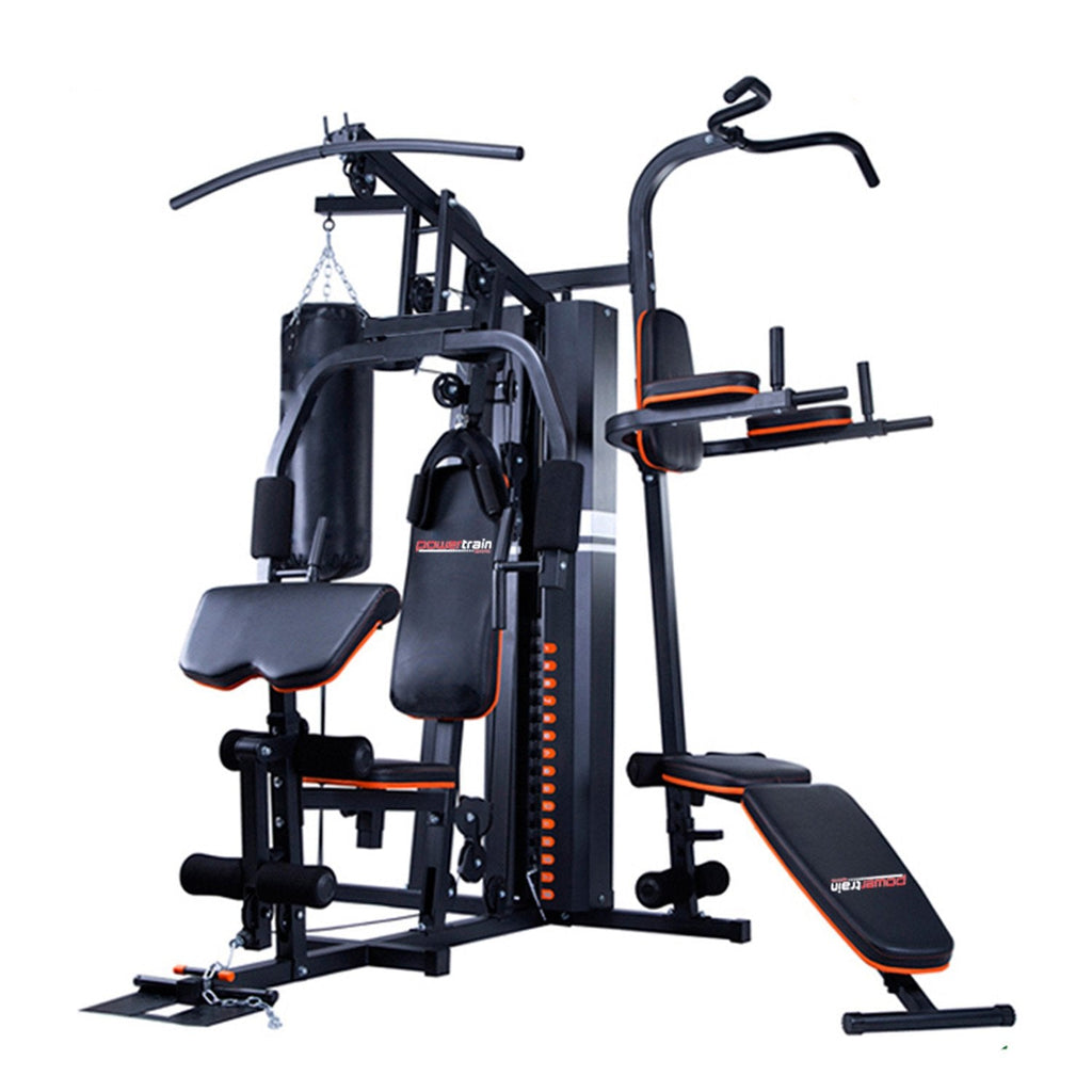 NNEDSZ Multi Station Home Gym 150lbs Weights Punching Bag