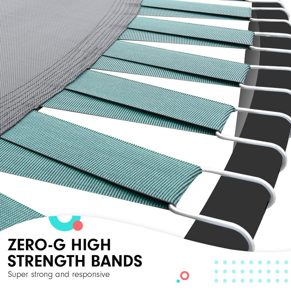 NNEDSZ Twister 12ft Springless Trampoline Outdoor Mat Pad Net Ladder with Basketball Set