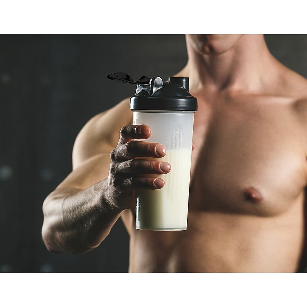 NNEDSZ 10x 700ml GYM Protein Supplement Drink Blender Mixer Shaker Shake Ball Bottle