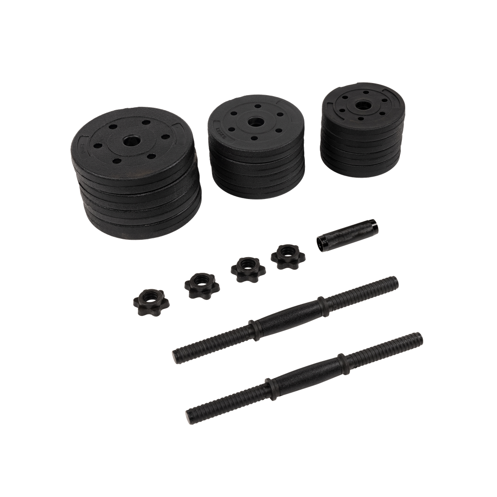 NNEDSZ 20kg Dumbbell Set Home Gym Fitness Exercise Weights Bar Plate