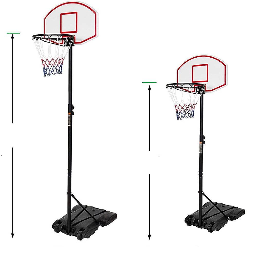 Mobile adjustable basketball backboard