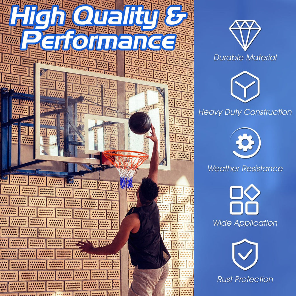 NNECW 46 cm Basketball Goal Hoop for Indoor and Outdoor