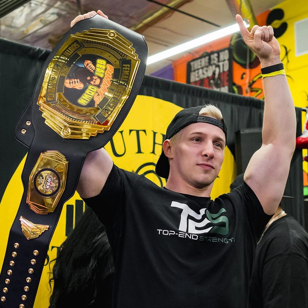 Trophysmack Weightlifting Fitness 6lb Customizable Championship Belt 53113139855728