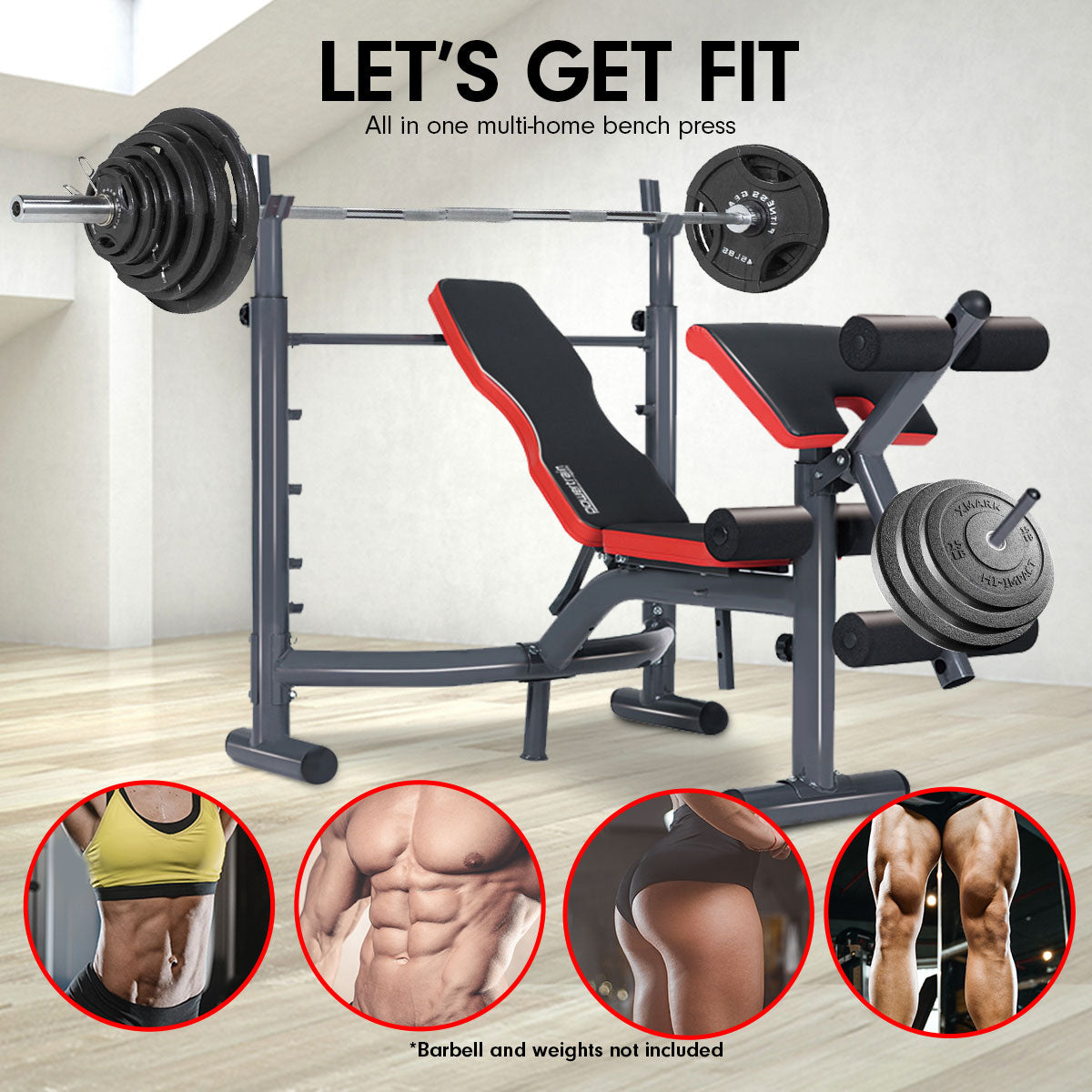 NNEDPE Powertrain Adjustable Weight Bench Home Gym Bench Press - 302