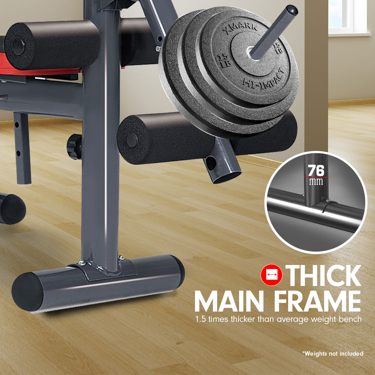 NNEDPE Powertrain Adjustable Weight Bench Home Gym Bench Press - 302