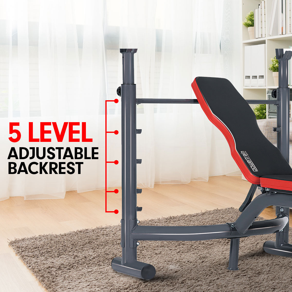NNEDPE Powertrain Adjustable Weight Bench Home Gym Bench Press - 302